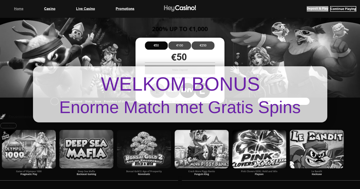 Welkom bij HeyCasino: Jouw Online Casino Voor Bonussen en Plezier!